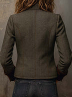 Honoria | Blazer Vintage cu Model Chevron