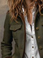 Honoria | Blazer Vintage cu Model Chevron
