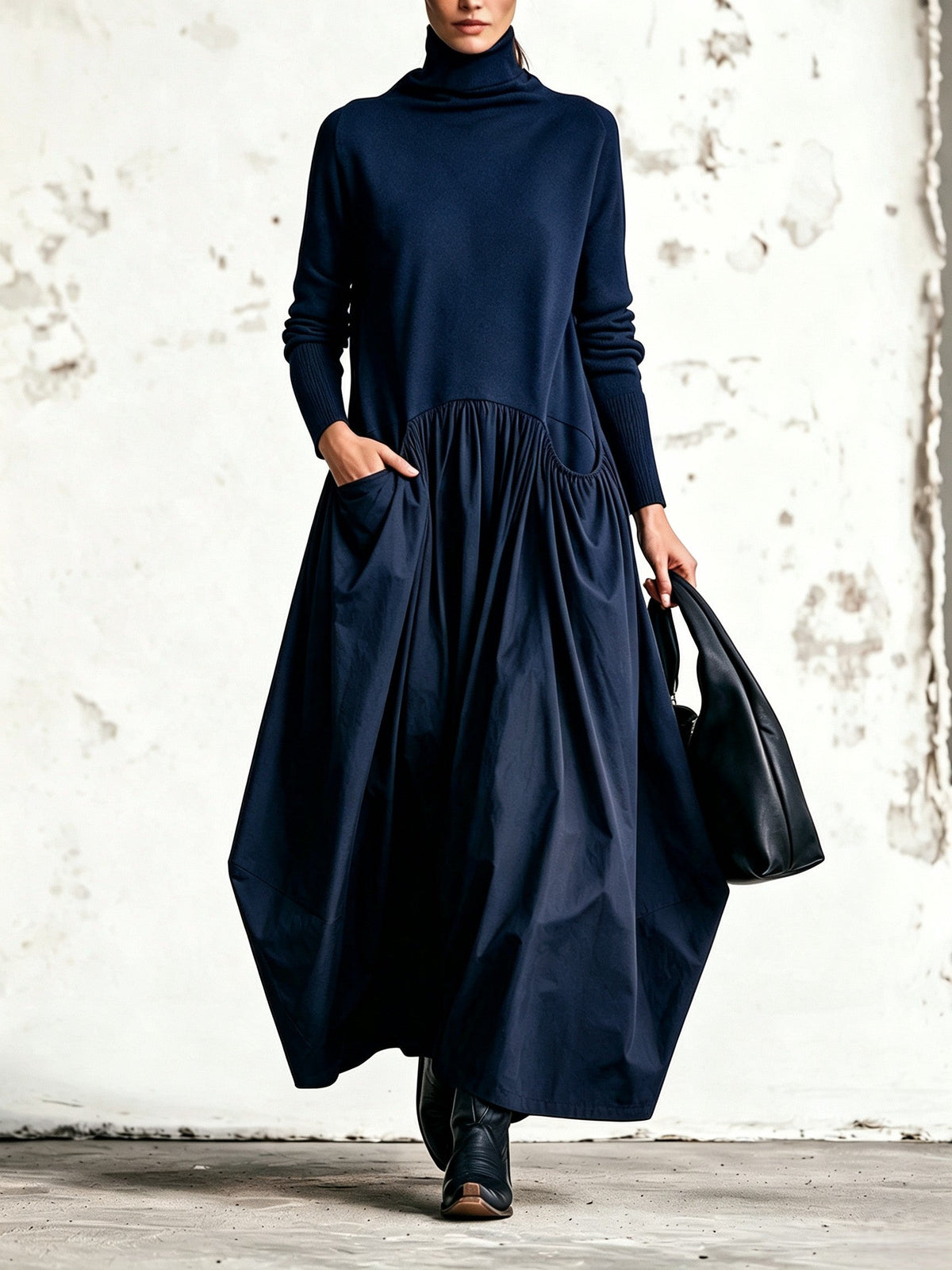 Olivia | Vestido Maxi Oversize Negro